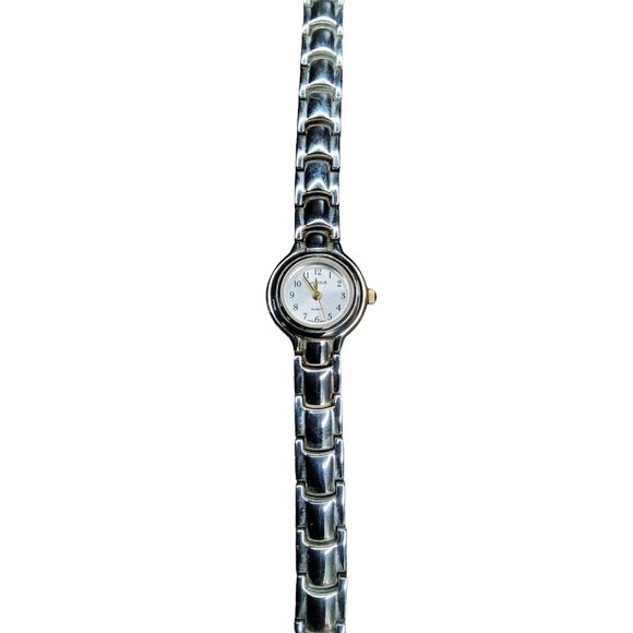 watch-it Accessories - watch-it womens quartz silver tone japan movement 9mm wide 7"L band watch